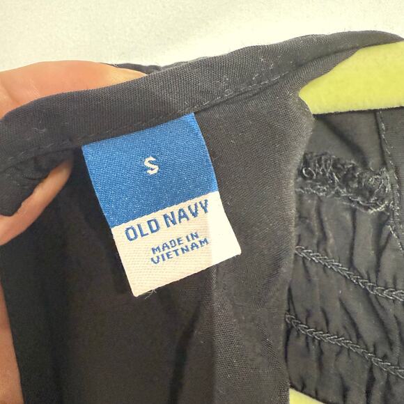 Old Navy Black Flutter-Sleeve Tiered Smocked Midi Dress Sz S - Picture 5 of 11